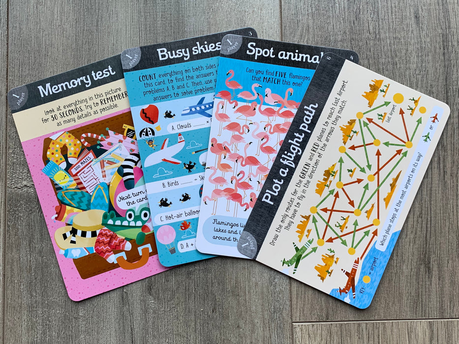 Never Get Bored On A Plane - wipe clean cards by Usborne